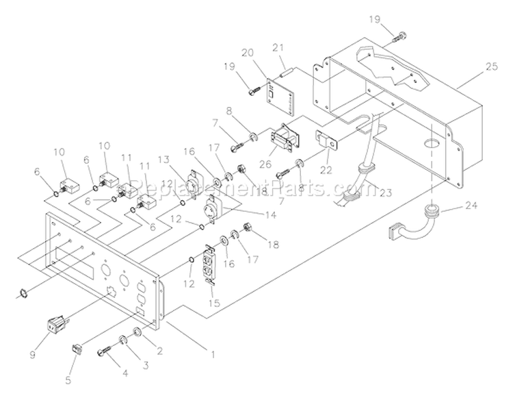 Page B Diagram and Parts List for 1657-0  Briggs and Stratton Generator